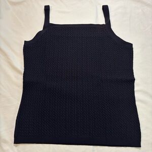 Dana Buchman Navy Knit Tank‎ Top Size M
